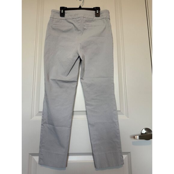 Renuar Straight Leg Stretch Ankle Pant Womens Size 6 Side Slit Faux Pockets - Picture 2 of 8